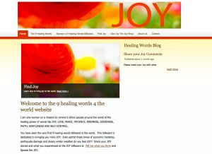 Healing Words website and billboard